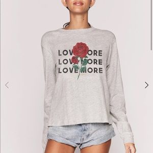 Spiritual Gangster LOVE MORE Rose graphic long sleeve T-Shirt XS